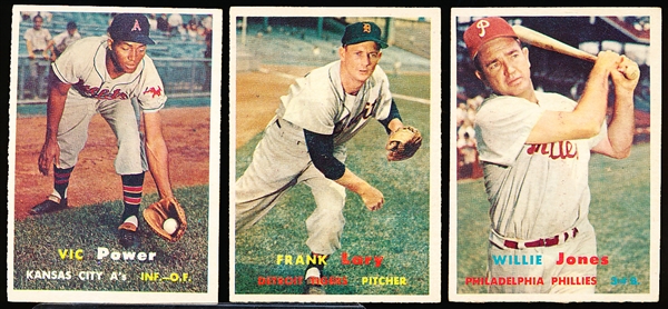 1957 Topps Baseball- 9 Diff