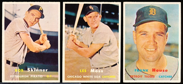 1957 Topps Baseball- 8 Diff