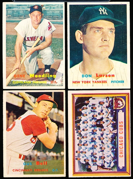 1957 Topps Baseball- 4 Diff