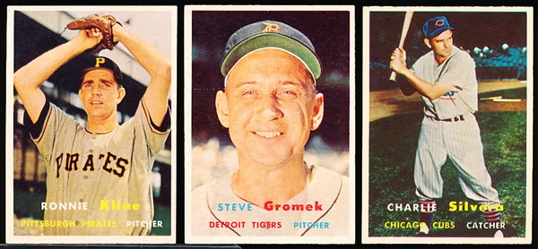 1957 Topps Baseball- 6 Diff