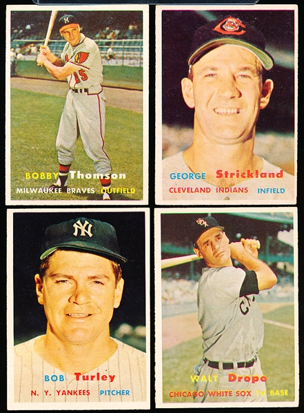 1957 Topps Baseball- 4 Diff