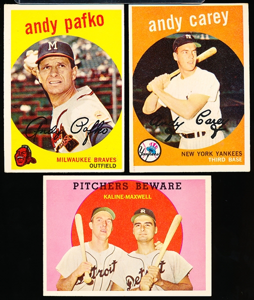 1959 Topps Baseball- 4 Diff