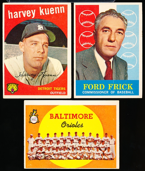 1959 Topps Baseball- 4 Diff