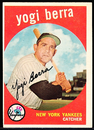 1959 Topps Bb- #180 Yogi Berra, Yankees