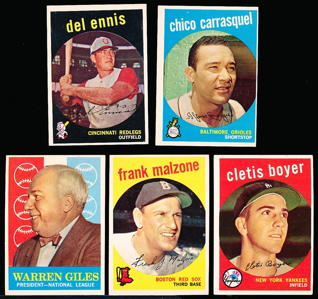 1959 Topps Bb- 5 Diff