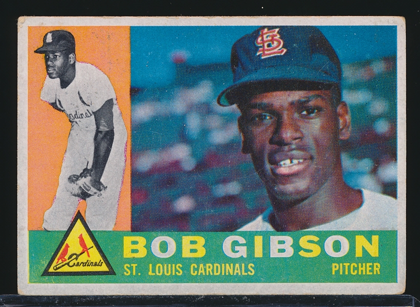 1960 Topps Bb- #73 Bob Gibson, Cards