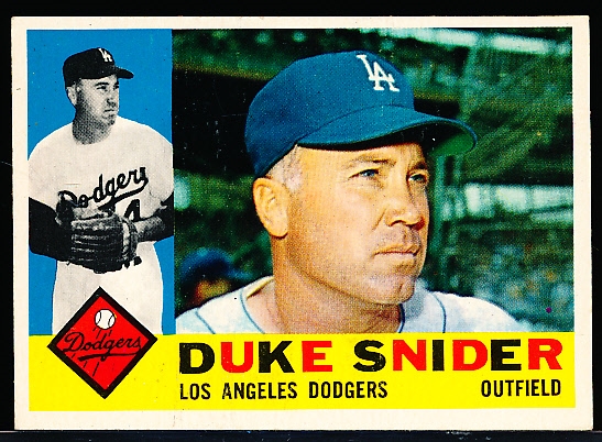 1960 Topps Bb- #493 Duke Snider, Dodgers