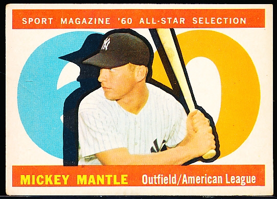 1960 Topps Bb- #563 Mickey Mantle AS- Hi#