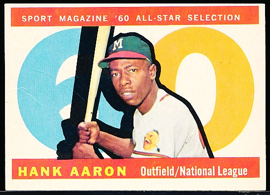 1960 Topps Bb- #566 Hank Aaron AS- Hi#