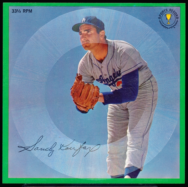 1964 Auravision Bb Record- Sandy Koufax, Dodgers