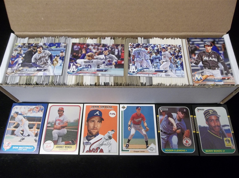 Baseball Star Card Lot- 700 Assorted Stars- mostly 1980’s thru 2000’s