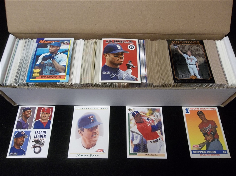 Baseball Star Card Lot- 700 Assorted Stars- mostly 1980’s and 1990’s