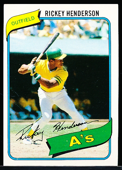 1980 Topps Bsbl. #482 Rickey Henderson RC