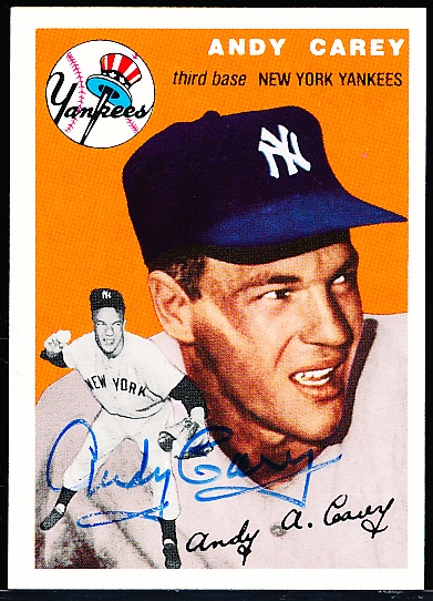 Autographed 1994 Topps 1954 Bsbl. Reprint #105 Andy Carey