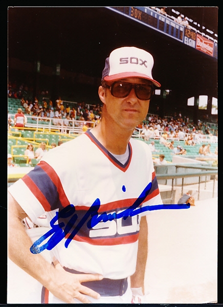 Autographed Eddie Brinkman Chicago White Sox MLB Color 3-½” x 5” Color Photo