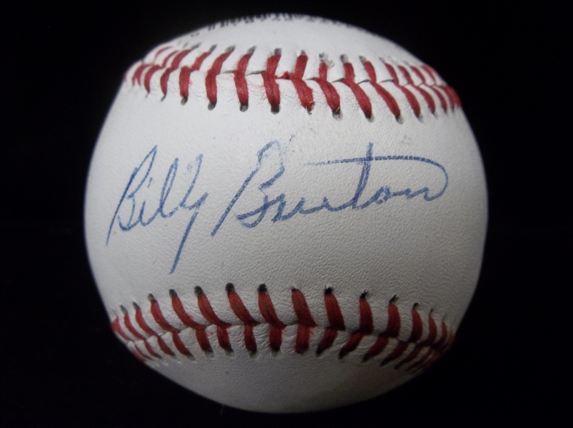 Autographed Billy Bruton Official Spalding SS-0448 League Baseball- JSA Certified