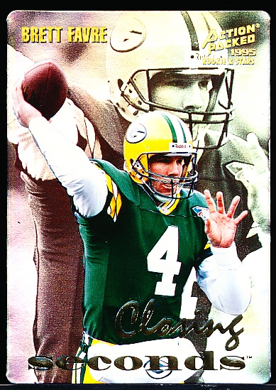 1995 Action Packed Rookies & Stars Ftbl.- “Closing Seconds”- #6 Brett Favre, Packers