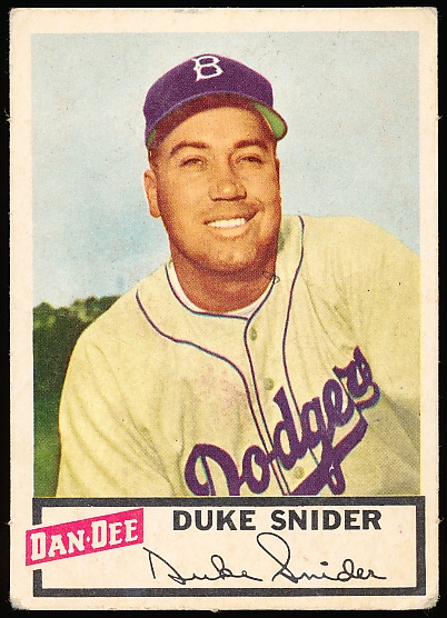 1954 Dan-Dee Baseball- Duke Snider, Dodgers