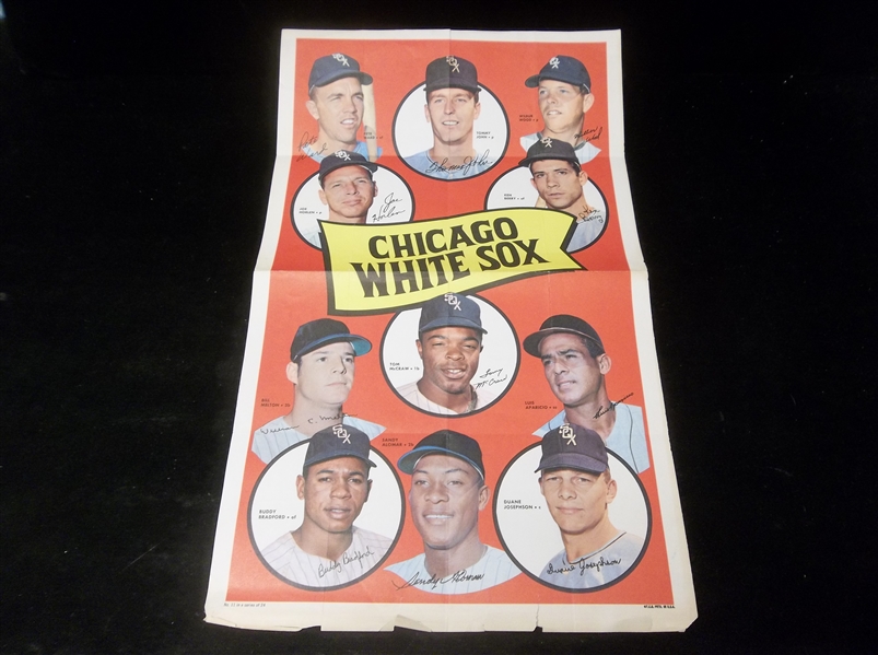 1969 Topps Team Poster- #11 Chicago White Sox