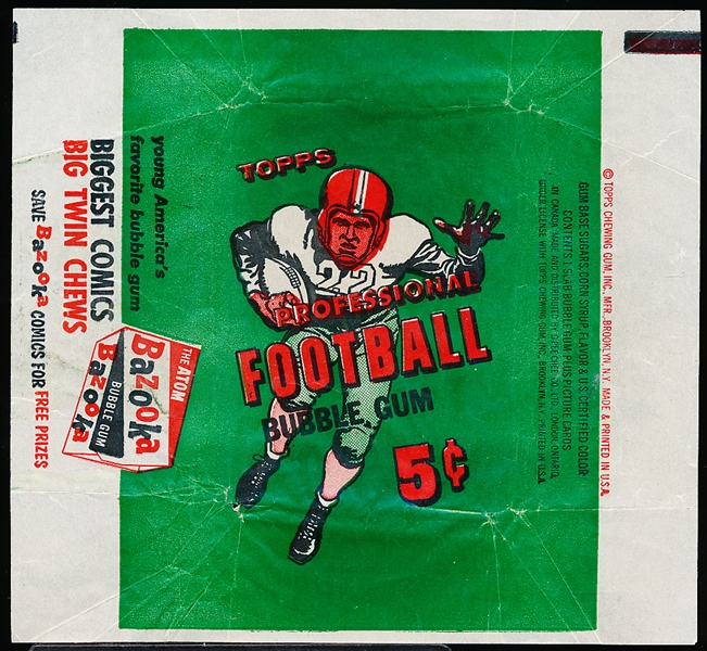 1956 Topps 5 Cent Football Wrapper