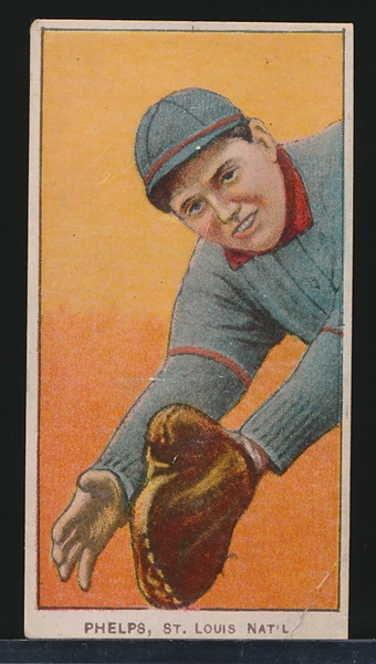1909-11 T206 Bb- Phelps, St. Louis Nat- Poor trimmed – Sweet Caporal 350 back