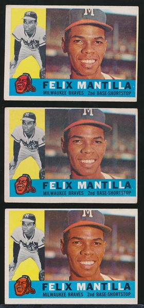 1960 Topps Bb- #19 Mantilla, Braves- 18 cards