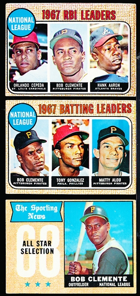 1968 Topps Bb- 3 Cards