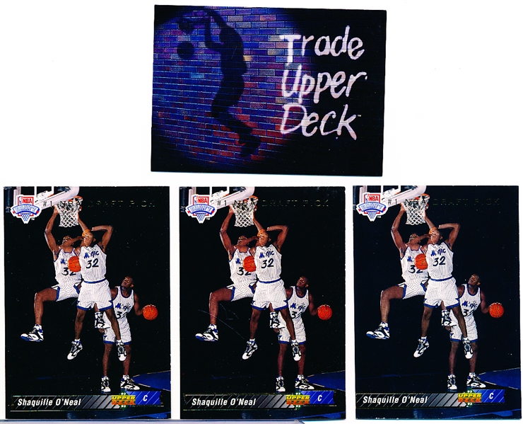 1992-93 Upper Deck Bskbl.- #1a/1b Shaquille O’Neal Rookie Cards- 6 Asst.