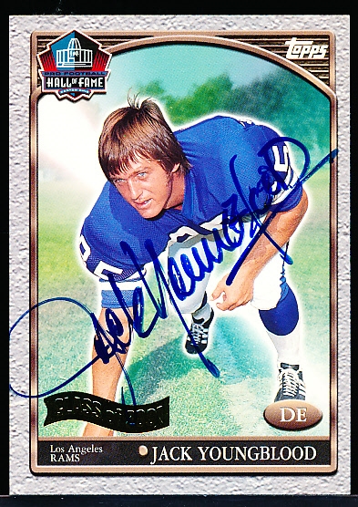 Autographed 2001 Topps Ftbl. #NNO Jack Youngblood HOF