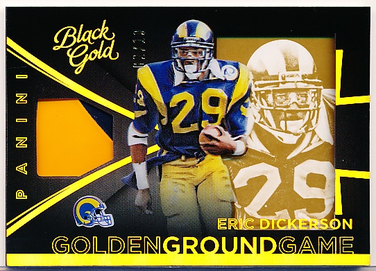 2015 Panini Black Gold Ftbl. “Golden Ground Game Relics” #GGG-ED Eric Dickerson #2/10!