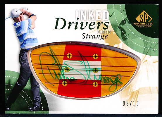2013 SP Game-Used Golf “Inked Drivers Gold” #ID-CT Curtis Strange- #9/10!
