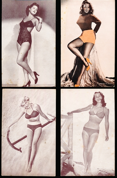 1940’s-60’s Exhibit Pin-Ups/Swimsuit Models- 4 Diff.
