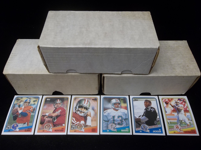 1988 Topps Football- 2 Complete Sets of 396 Plus a Near Set (394 of 396)