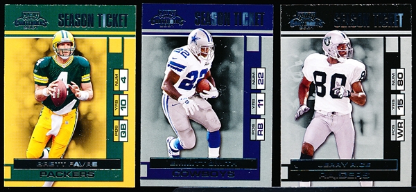 2001 Playoff Contenders Ftbl. Complete Base (#1-100) Set Plus 4 Diff. “Championship Ticket” SP’s