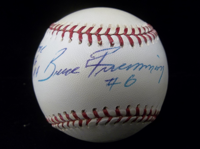 Autographed and Inscribed Umpire Bruce Froemming Official MLB Bsbl.