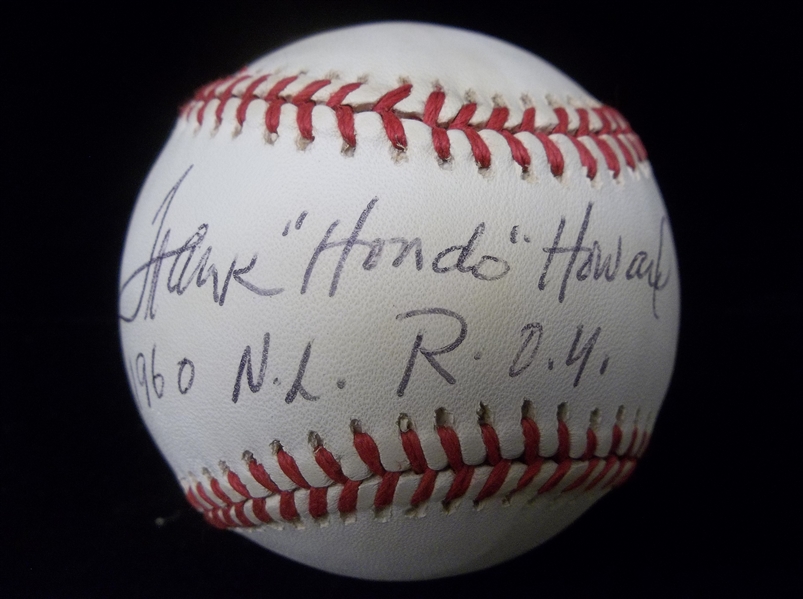 Autographed and Inscribed Frank Howard Official NL Bsbl.