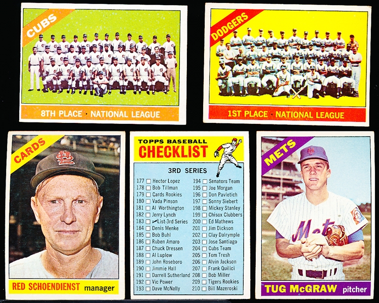 1966 Topps Bb- 13 Cards