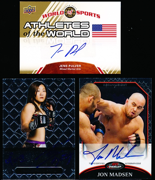 Clean-Up Lot of 3 Certified MMA Autographed Cards