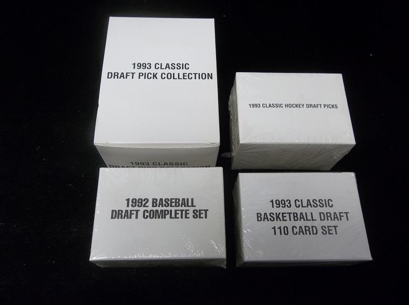 1992-93 Classic Draft Pick Factory Sealed Sets- 4 Diff.