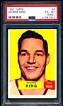 1957-58 Topps Basketball- #6 George King, Cinc. Royals- PSA Ex-Mt 6 (MC)