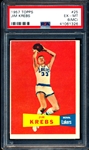 1957-58 Topps Basketball- #25 Jim Krebs, Minn Lakers- PSA Ex-Mt 6 (MC)