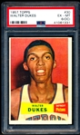 1957-58 Topps Basketball- #30 Walter Dukes, Detroit Pistons- PSA Ex-Mt 6 (OC)