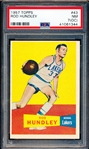 1957-58 Topps Basketball- #43 Rod Hundley, Minn. Lakers- PSA NM 7(OC)