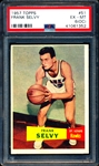 1957-58 Topps Basketball- #51 Frank Selvy, St. Louis Hawks- PSA Ex-Mt 6 (OC)