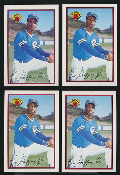 1989 Bowman Bsbl. #220 Ken Griffey, Jr. RC- 4 Cards