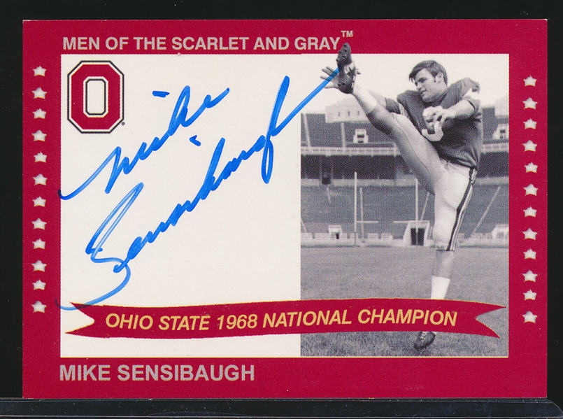 2005 TK Legacy Ohio State NCAA Ftbl. “Men of the Scarlet and Gray Autographs" #1968G Mike Sensibaugh