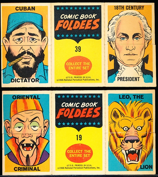 1966 Topps “Comic Book Foldees” (R708-12)- 2 Diff.