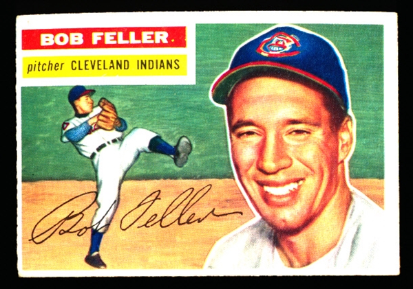 1956 Topps Baseball- #200 Bob Feller, Cleveland