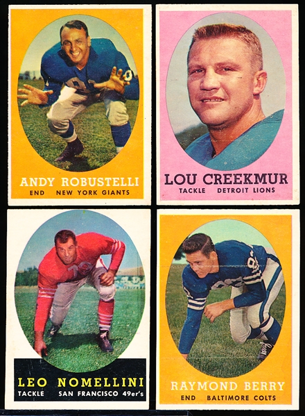 1958 Topps Fb- 4 Diff