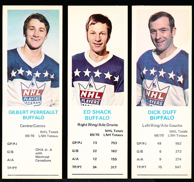 1970-71 Dad’s Cookies Hockey- Buffalo Sabres- 6 Diff